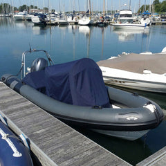Custom center console cover fitted to a fishing boat console