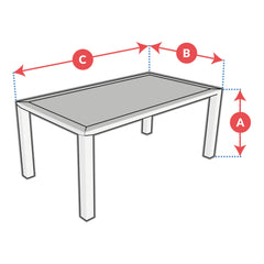 Rectangle Table Custom Size Cover Type 2
