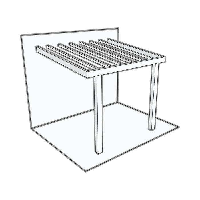 Pergola and lean-to clear side screen illustration