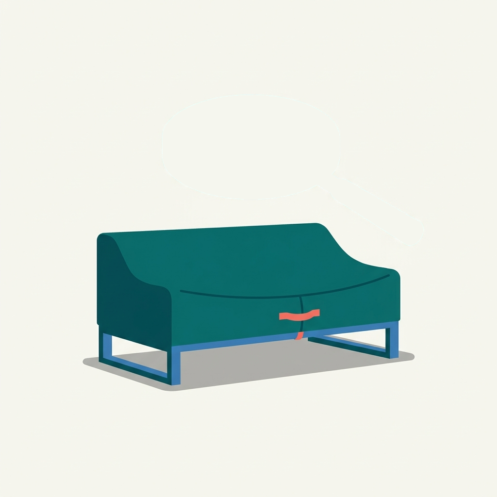 A garden sofa wearing a fitted cover