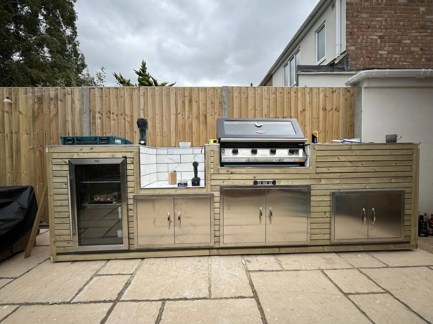 Jorden's custom outdoor kitchen cover