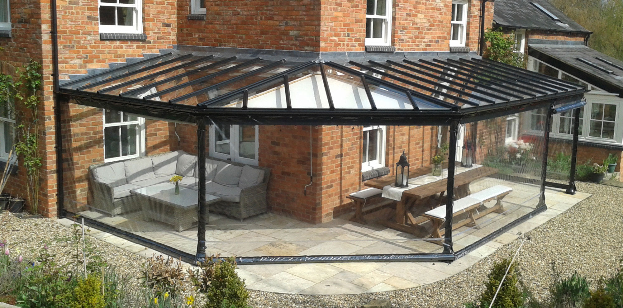 Custom pergola side walls